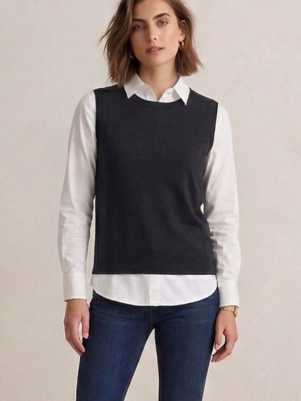 Brian Bailey Sleeveless Jet Black Knit Top